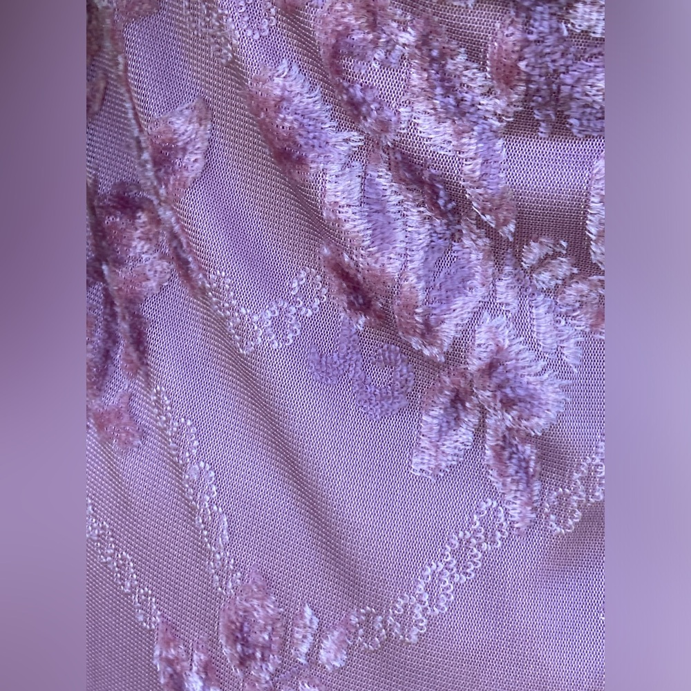 Blush Pink Vintage Style Floral Lace Prom Dress, Size small, Windsor - Picture 14 of 16